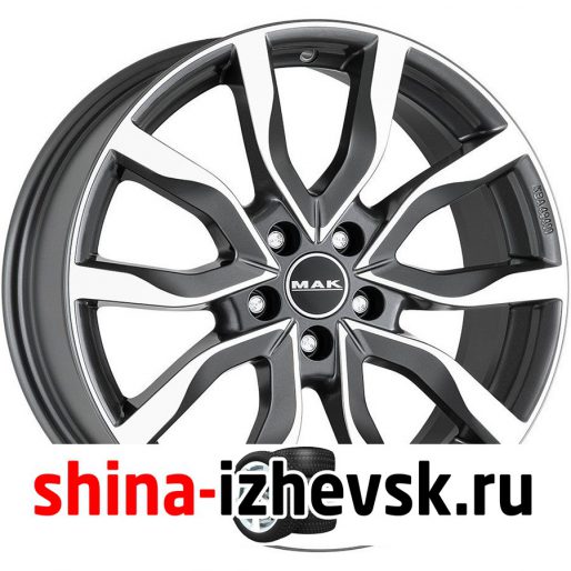 Колесный диск MAK HIGHLANDS 8xR19 5×108 ET45 DIA63.4 серый матовый с полированной лицевой частью в Ижевске